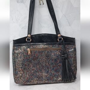 Vintage Patricia Nash Kimono Tapestry Metallic Poppy Tote